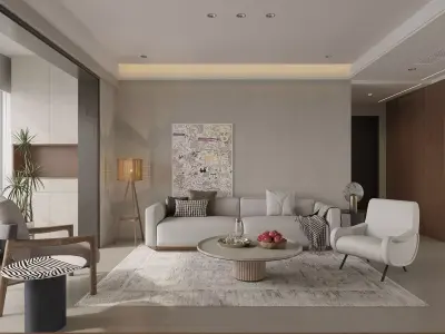 japanese living room dining room interior scenes 19 3D model