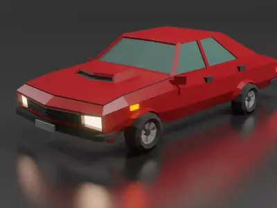 Low Poly Car Low-poly 3D model 19