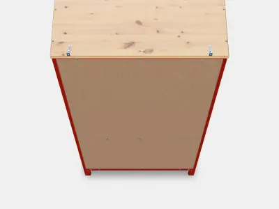 HEMNES Glass-door cabinet with 3 drawers 2 3D model