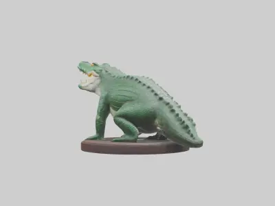 Caiman statue model 3D model