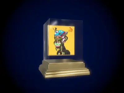 Mutant Ape 9 Gold Club Low-poly 3D model