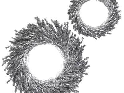 Lavender decor set 1 3D model