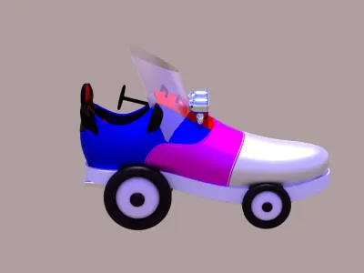 Car Inspired Shoe Design 3D model Low-poly 3D model