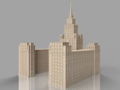High-rise at the Red Gate on Sadovaya-Spasskaya street 21 3D model