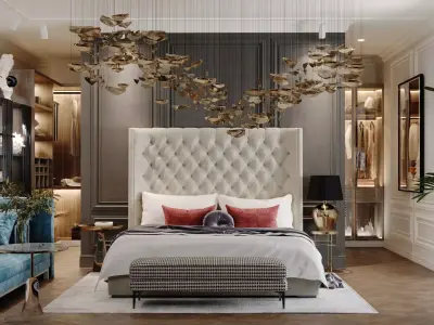 Modern Bedroom Luxury  3D model