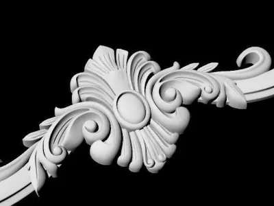 carved mirror 3D model