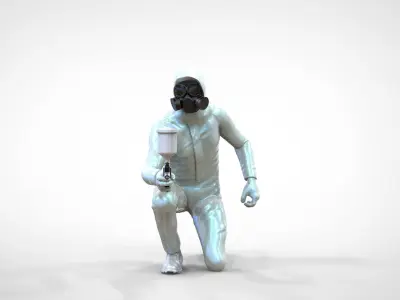 N2 Car Painter Painting with Paint Spray 3D print model