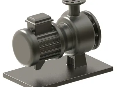 Premium Industrial Water Pump 3D print model