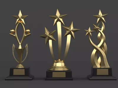 Gold Trophy Cup 3D model