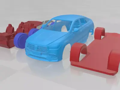 Mercedes Benz GLE63S AMG Coupe 2024 - Separate Parts STL Model 3D print model