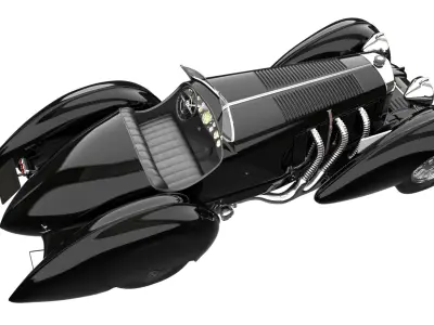 1930 Mercedes-Benz SSK Count Trossi PBR 3D model