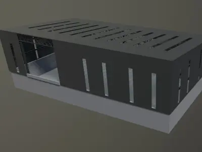 Simple warehouse 3D model