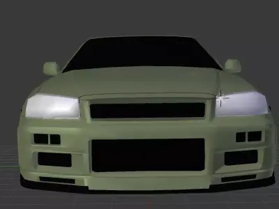 2002 Nissan Skyline GT-R Vspec II Nur Low-poly 3D model