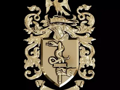 Coats of arms-family crest 3D print model