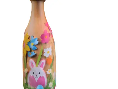 Easter Bunny Decorative Bottle Low-poly 3D model