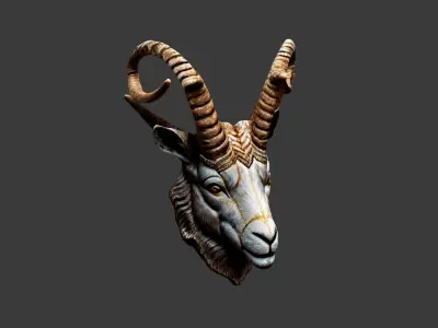 Animal Head Low-poly 3D model