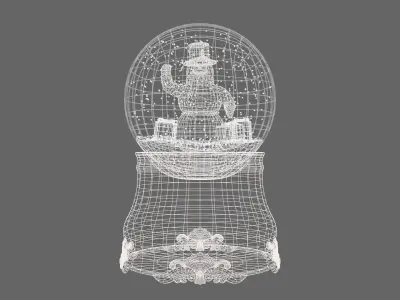 Snow Globe For Christmas Low-poly 3D model