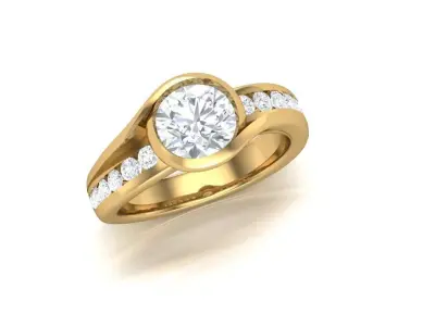 Twisted Bezel Solitaire 3D print model