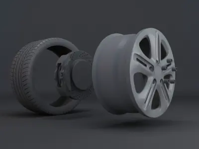 Wheels set 01 3D model