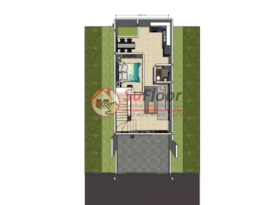 House 5x14m code 605 - Sketchup 3D model 3D model 3D model