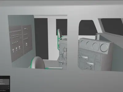 Diesel Train Locomotive GE P30CH Low-poly 3D model