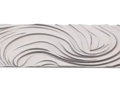 decor set wall panel wall relief mural CNC 48 3D model