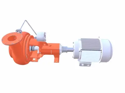 Water Pump Low-poly 3D model