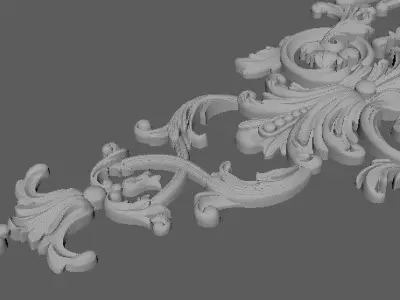 Central decor ornament for furniture 3D model 1037