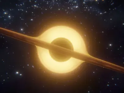 Interstellar Black Hole - With Accretion Disk Free low-poly 3D model