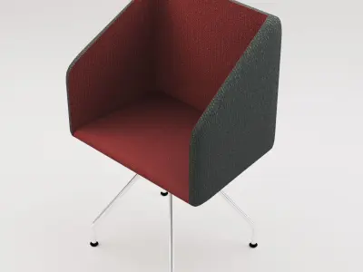 Box Swivel Armchair 3D model