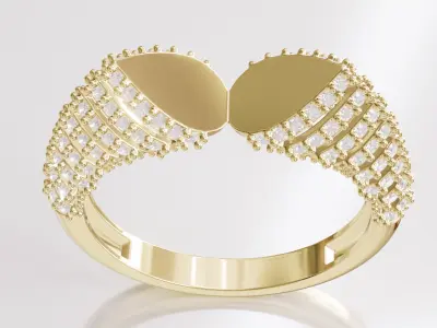 Jewelry Diamond Ring Model RG32 Free 3D print model