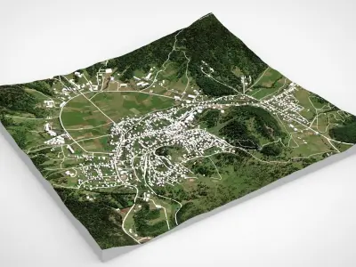 Cityscape Bakuriani Georgia 3D model