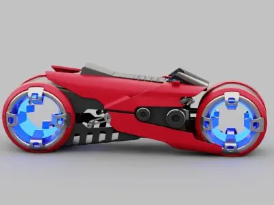 TRON BIKE MX3000 rigged 3D model