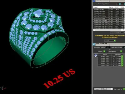 Luxury Men Rings Designs 4MR088 3D print model