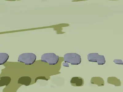 LowPoly Nature set Free low-poly 3D model