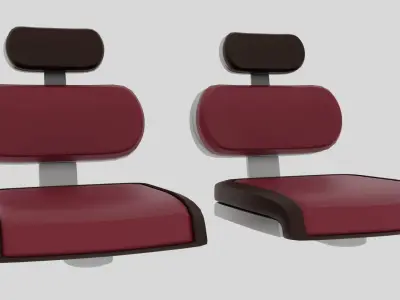 styled car seat 3D model