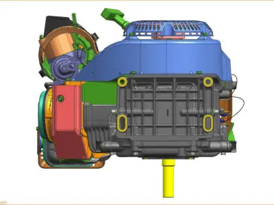 Motor Kohler CH440 Baja SAE Low-poly 3D model
