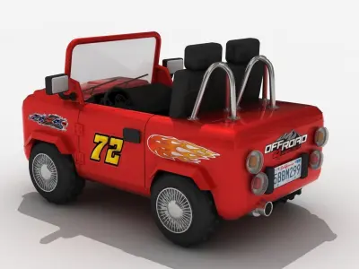 Plastic Toy Kids Battery Car 3D model