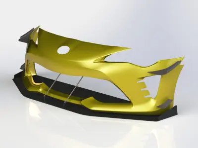 86 ZN6 Front Bumper Exterior Surface - 3D Laser-Scanned 3D model