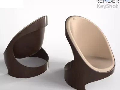 Modern Chair  Low-poly 3D model