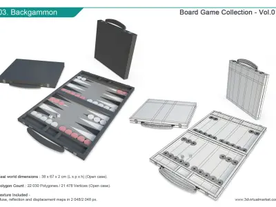 Board Games Collection 3D model