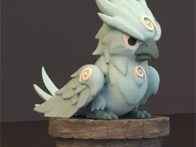 Falcon Bird Guardian Air - Figure decorative and keychain 3D print model