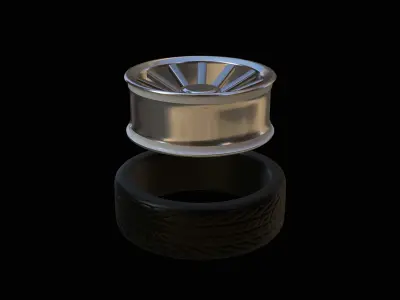 4 PACK WHEELS CUSTOM MODEL CAR RIMS WITH TIRE Free 3D print model