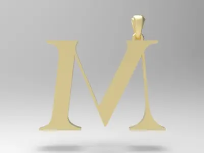 Alphabet Latin M 3D print model