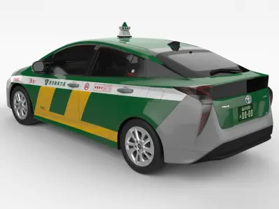Japanese Taxi MusenTokyo TOYOTA Prius2016 3D model