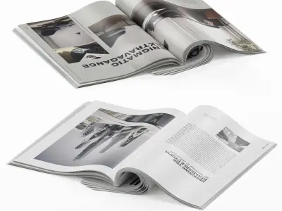 magazines rolled 3D model