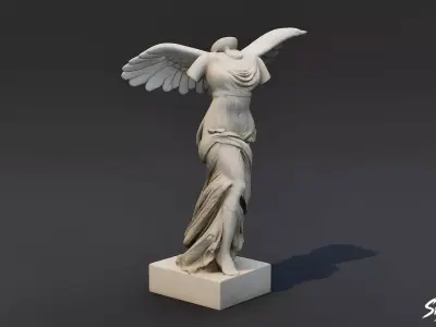 Nike of Samothrace Low-poly 3D model