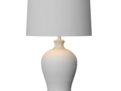 Table lamp Jennifer Ginger Jar Lotos Traditional Decorative  3D model
