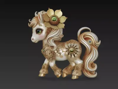 Christmas Creations - Stylised Cute Holiday Little Pony Horse 3D print model