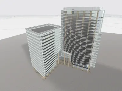 A modern office building Free 3D model